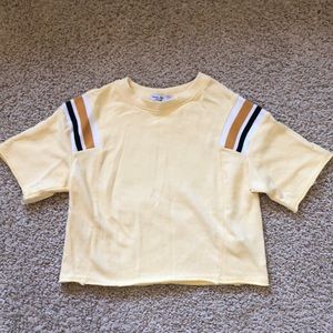 Bershka Yellow Crop Top
